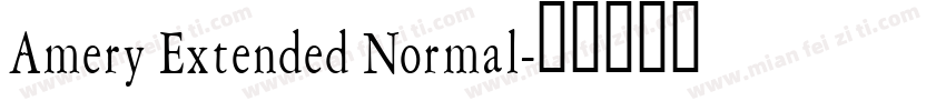 Amery Extended Normal字体转换